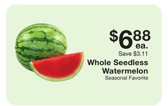Fairway Store Market Whole seedless watermelon offer