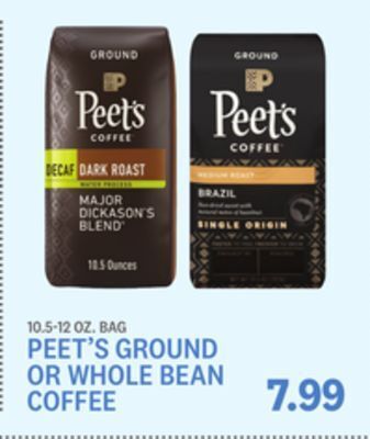 Kings Food Markets Peet's ground or whole bean coffee offer