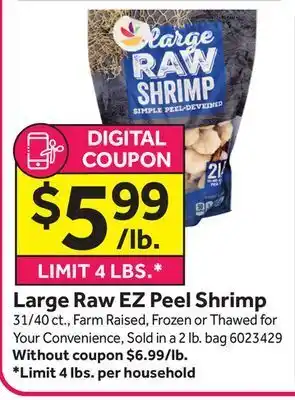 Stop&Shop Large raw ez peel shrimp offer