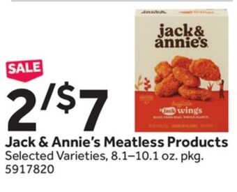 Stop&Shop Jack & annie's meatless products offer