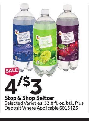Stop&Shop Stop & shop seltzer offer