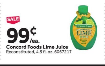 Stop&Shop Concord foods lime juice offer
