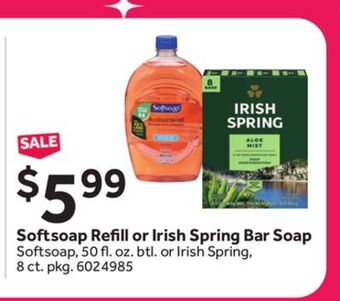 Stop&Shop Softsoap refill or irish spring bar soap offer