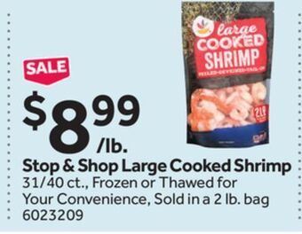 Stop&Shop Stop & shop large cooked shrimp offer