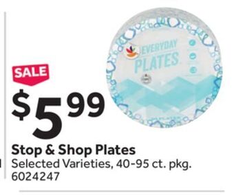 Stop&Shop Stop & shop plates offer