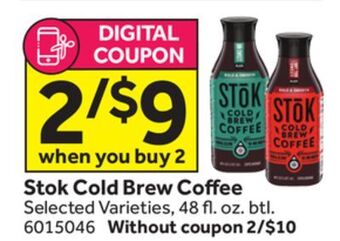 Stop&Shop Stok cold brew coffee offer