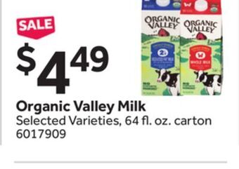 Stop&Shop Organic valley milk offer