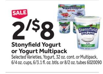 Stop&Shop Stonyfield yogurt or yogurt multipack offer