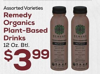 DeCicco & Sons Remedy organics plant-based drinks offer