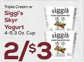 DeCicco & Sons Siggi's skyr yogurt offer