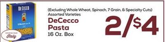 DeCicco & Sons Dececco pasta offer