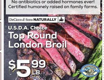 DeCicco & Sons Top round london broil offer