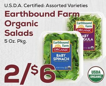 DeCicco & Sons Earthbound farm organic salads offer