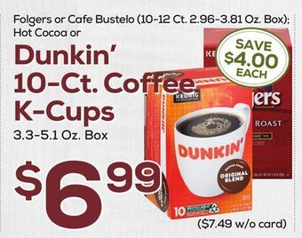 DeCicco & Sons Dunkin' 10-ct. coffee k-cups. 3-5.1 oz. offer