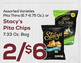 DeCicco & Sons Stacy's pita chips 7.33 oz. bag offer