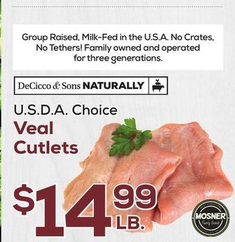 DeCicco & Sons Veal cutlets offer
