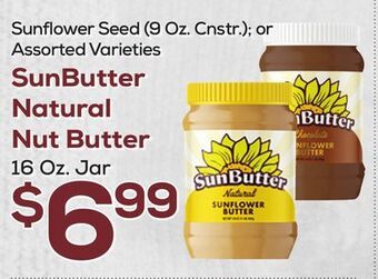 DeCicco & Sons Sunbutter natural nut butter 16 oz.jar offer