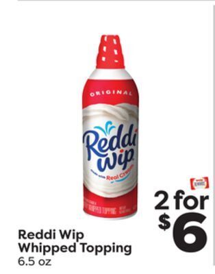 Weis Markets Reddi wip whipped topping offer