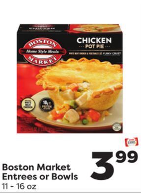 Weis Markets Boston market entrees or bowls offer