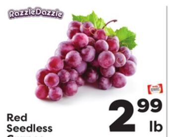 Weis Markets Red seedless grapes offer