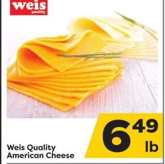 Weis Markets Weis quality american cheese offer