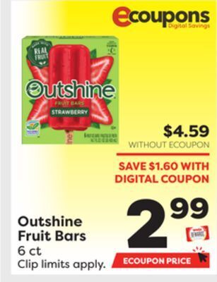 Weis Markets Outshine fruit bars offer