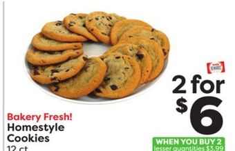Weis Markets Homestyle cookies offer