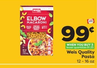 Weis Markets Weis quality pasta offer