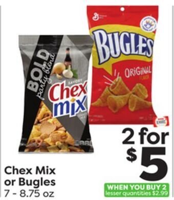 Weis Markets Chex mix or bugles offer