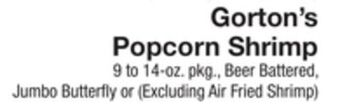 The Fresh Grocer Popcorn shrimp offer