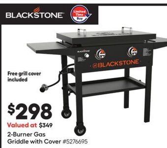 Lowe's 2-burner gas griddle with cover offer