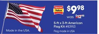 Lowe's 5-ft x 3-ft american flag kit offer