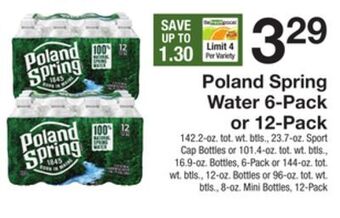 The Fresh Grocer Water 6-pack or 12-pack offer