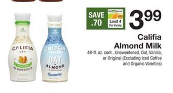 The Fresh Grocer Almond milk offer