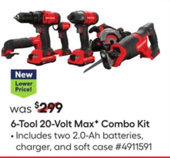 Lowe's 6-tool 20-volt max f combo kit offer
