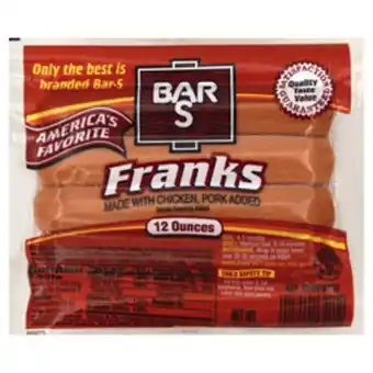 Harveys Supermarkets Bar-s franks offer