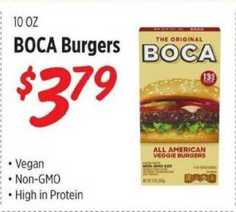 Rouses Boca Burgers offer