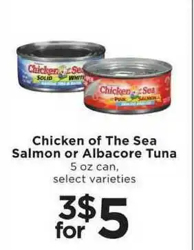 SHOPPERS Chicken Of The Sea Salmon Or Albacore Tuna offer