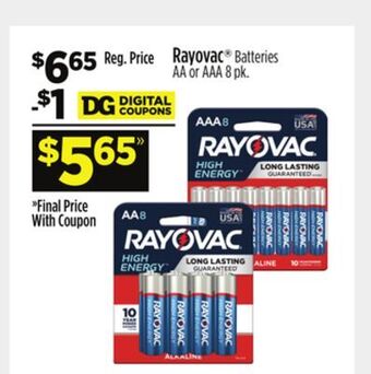Dollar General Rayovac® batteries offer