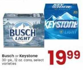 Albertsons Busch or Keystone offer