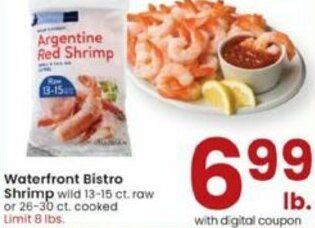Albertsons Waterfront Bistro Shrimp offer