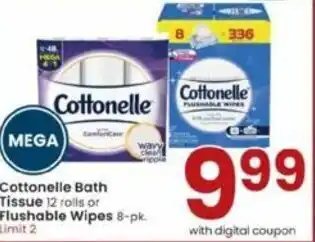 Albertsons Cottonelel Bath Tissue Flushable Wipes offer