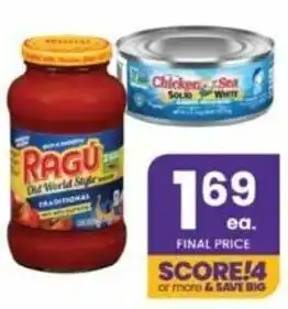 Albertsons Ragu Pasta Sauce 23.9-24 Oz, Chicken Sea offer