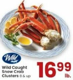 Albertsons Wild Caught Snow Crab Clusters offer