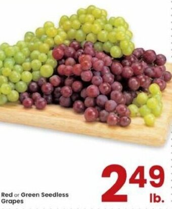 Albertsons Red or Green Seedless Grapes offer