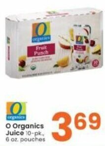 Albertsons O Organics Juice offer