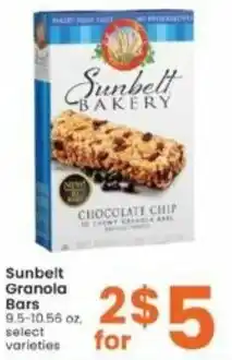Albertsons Sunbelt Granola Bars offer