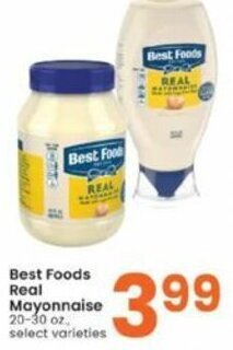 Albertsons Best Foods Real Mayonnaise 20-30 oz offer