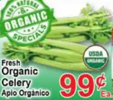 Tresierras Supermarkets Fresh Organic Celery Apio Organico offer