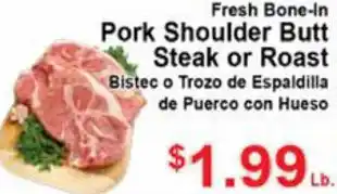Pork Shoulder Butt Steak Or Roast